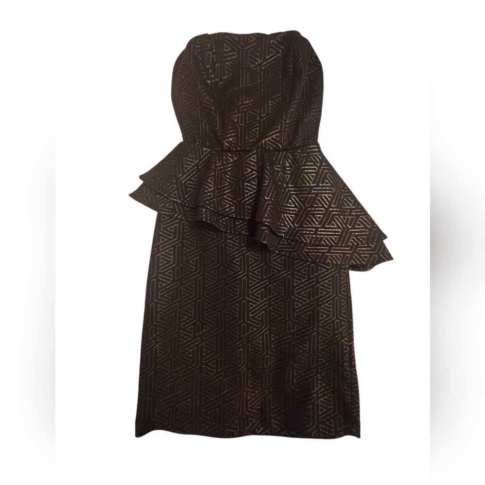 Charlotte Russe Black Strapless Sheath Cocktail Dress